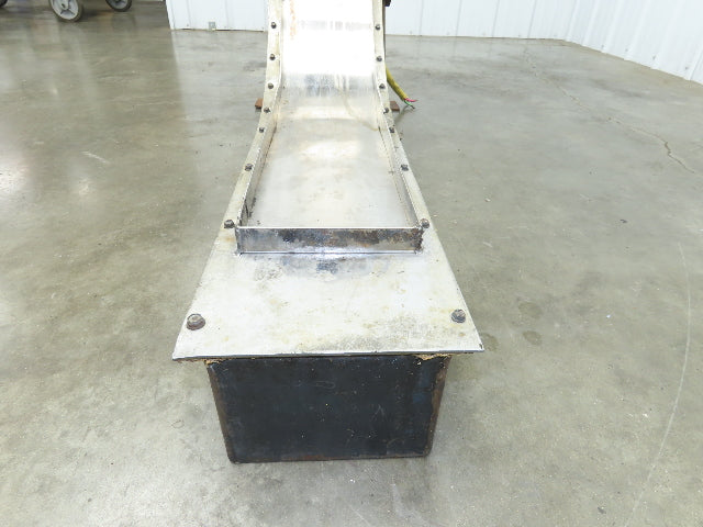 8"W x 58"L Magnetic Incline Chip Conveyor Belt-Less 37" Discharge 230/460V 3PH