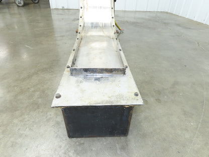 8"W x 58"L Magnetic Incline Chip Conveyor Belt-Less 37" Discharge 230/460V 3PH