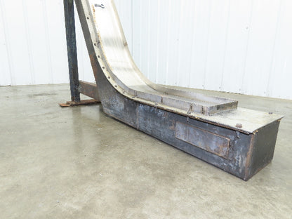 8"W x 58"L Magnetic Incline Chip Conveyor Belt-Less 37" Discharge 230/460V 3PH