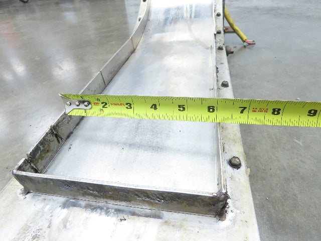 8"W x 58"L Magnetic Incline Chip Conveyor Belt-Less 37" Discharge 230/460V 3PH