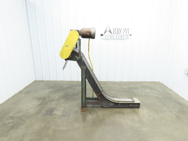 8"W x 58"L Magnetic Incline Chip Conveyor Belt-Less 37" Discharge 230/460V 3PH