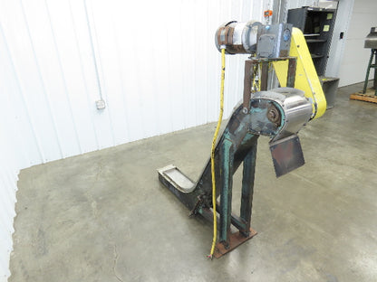 8"W x 58"L Magnetic Incline Chip Conveyor Belt-Less 37" Discharge 230/460V 3PH