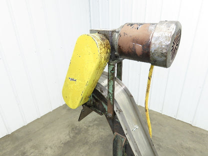 8"W x 58"L Magnetic Incline Chip Conveyor Belt-Less 37" Discharge 230/460V 3PH