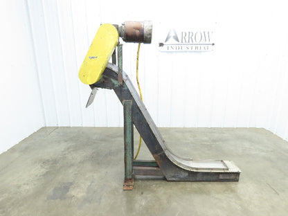 8"W x 58"L Magnetic Incline Chip Conveyor Belt-Less 37" Discharge 230/460V 3PH