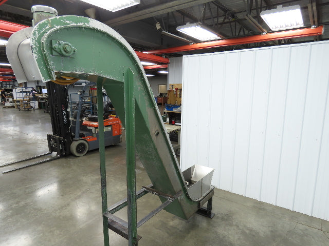 Livonia B-14 14"W x 88"L Magnetic Incline Chip Conveyor 72" Discharge 230/460V