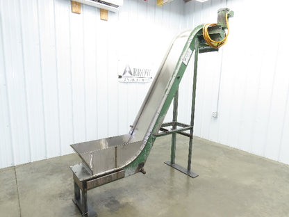 Livonia B-14 14"W x 88"L Magnetic Incline Chip Conveyor 72" Discharge 230/460V