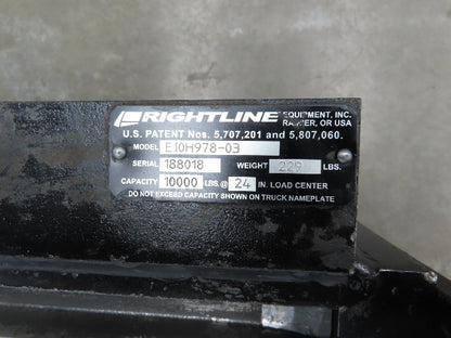 Rightline E10H978-03 Fork Positioner Side Shift 20" Class 3 Fork 38.5" Chassis