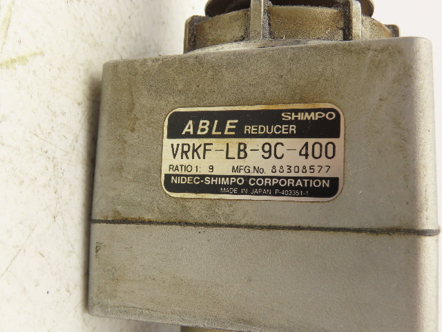 Panasonic MSMA042A1H1 Servo Gear Motor .4kw 3PH 9:1 Ratio Inline Reducer 333 RPM