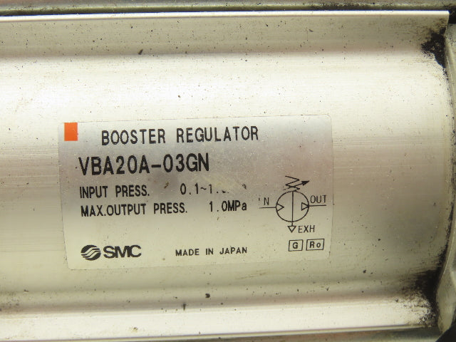 SMC VBA20A-03GN Pneumatic Booster Pressure Regulator 0-145psi Rc 3/8"