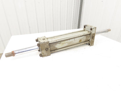 Loramendi Hydraulic Cylinder 100mm Bore X 375mm Stroke Double End Flange Mount