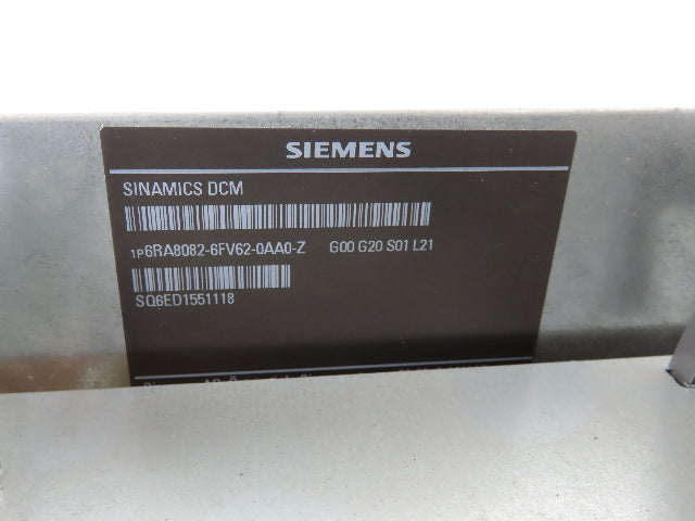 Siemens 6RA8082-6FV62 Sinamics DCM Converter Drive 500VDC 450A