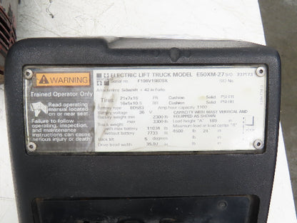 Hyster E50XM-27 Electric Forklift Traction Motor 48VDC 1.5" Spline Shaft