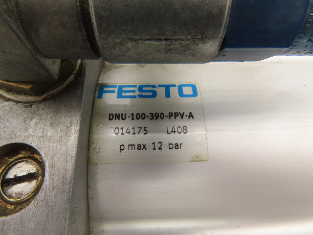 Festo DNU-100-390-PPV-A Pneumatic Air Cylinder 100mm Bore 390mm Stroke Clevis Mt