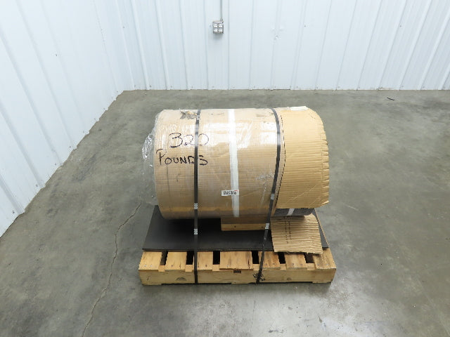 26"W x 200' Rough Top PVC Conveyor Belt Solid Woven Black 200' Length 1/8"Thick