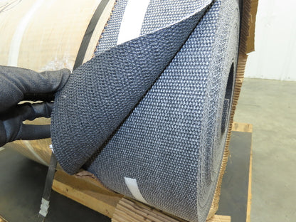 26"W x 200' Rough Top PVC Conveyor Belt Solid Woven Black 200' Length 1/8"Thick