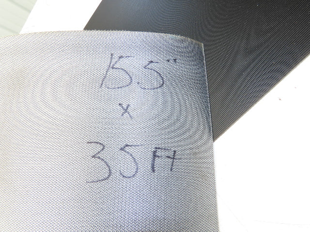 15.5"W x 35' Grooved Rubber Conveyor Belt 2-Ply Black Ribbed 35' Length