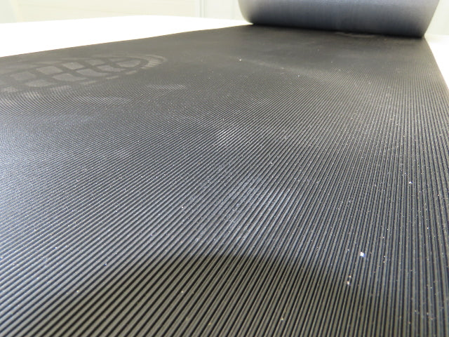 15.5"W x 35' Grooved Rubber Conveyor Belt 2-Ply Black Ribbed 35' Length