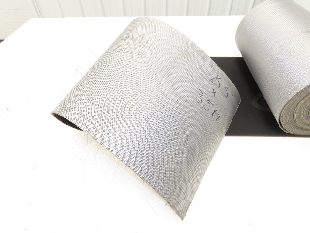 15.5"W x 35' Grooved Rubber Conveyor Belt 2-Ply Black Ribbed 35' Length