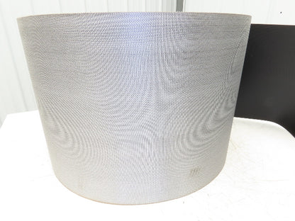 15.5"W x 290' Grooved Rubber Conveyor Belt 2-Ply Black Ribbed 290' Length