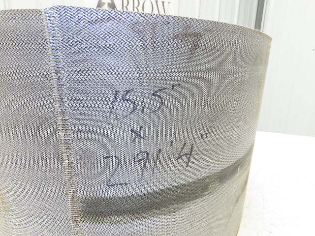 15.5"W x 290' Grooved Rubber Conveyor Belt 2-Ply Black Ribbed 290' Length