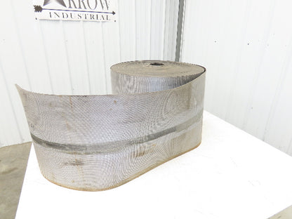 15.5"W x 290' Grooved Rubber Conveyor Belt 2-Ply Black Ribbed 290' Length