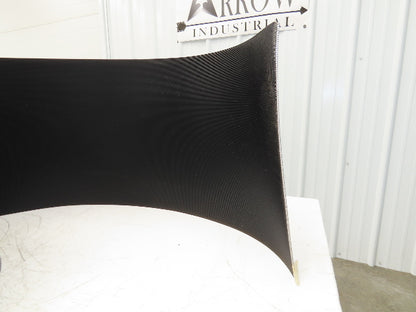 15.5"W x 290' Grooved Rubber Conveyor Belt 2-Ply Black Ribbed 290' Length