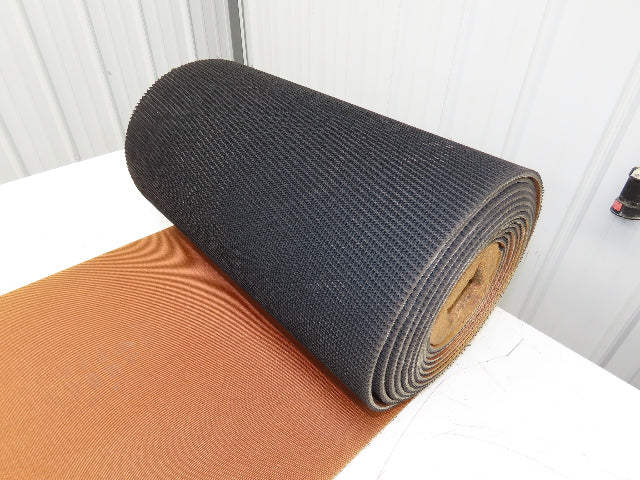 20"W x 25' Rough Grip Top Rubber Conveyor Belt 2-Ply Black 25' Length 1/4"Thick