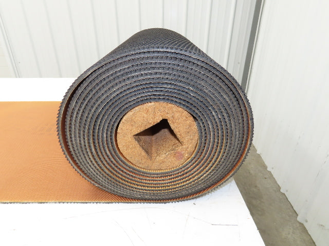20"W x 25' Rough Grip Top Rubber Conveyor Belt 2-Ply Black 25' Length 1/4"Thick