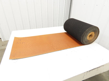 20"W x 25' Rough Grip Top Rubber Conveyor Belt 2-Ply Black 25' Length 1/4"Thick