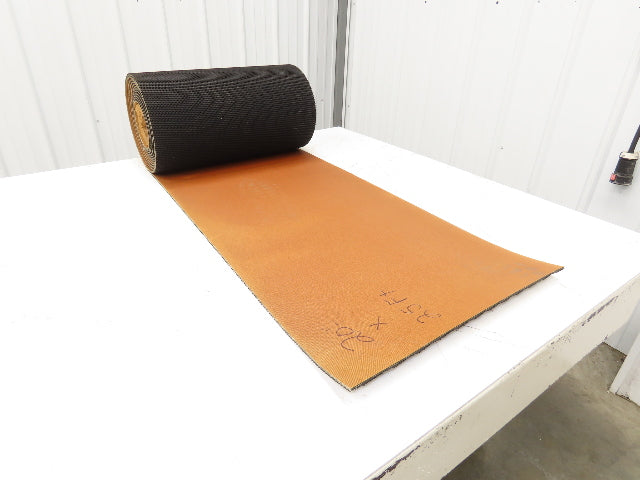 20"W x 25' Rough Grip Top Rubber Conveyor Belt 2-Ply Black 25' Length 1/4"Thick