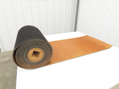20"W x 25' Rough Grip Top Rubber Conveyor Belt 2-Ply Black 25' Length 1/4"Thick