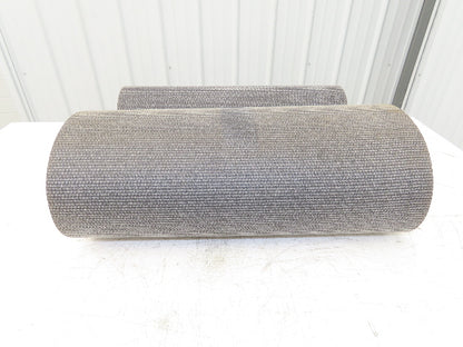 20"W x 10' Rough Grip Top Rubber Conveyor Belt 1-Ply Black 10' Length 9/32"Thick
