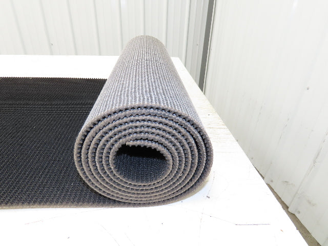 20"W x 10' Rough Grip Top Rubber Conveyor Belt 1-Ply Black 10' Length 9/32"Thick