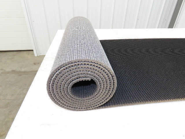 20"W x 10' Rough Grip Top Rubber Conveyor Belt 1-Ply Black 10' Length 9/32"Thick
