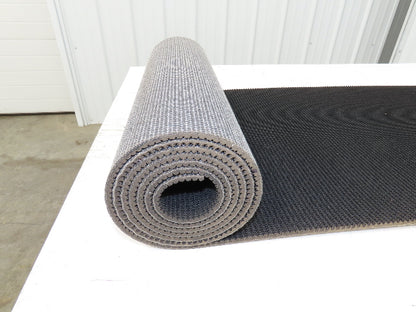 20"W x 10' Rough Grip Top Rubber Conveyor Belt 1-Ply Black 10' Length 9/32"Thick