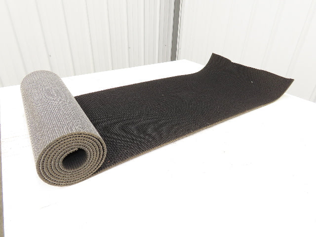 20"W x 10' Rough Grip Top Rubber Conveyor Belt 1-Ply Black 10' Length 9/32"Thick