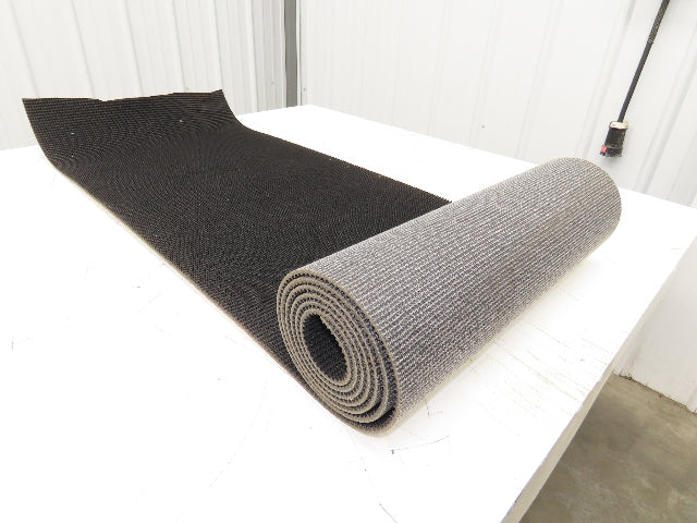 20"W x 10' Rough Grip Top Rubber Conveyor Belt 1-Ply Black 10' Length 9/32"Thick