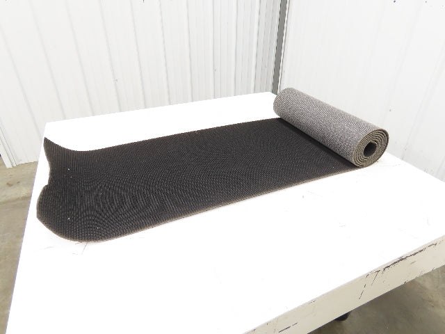 20"W x 10' Rough Grip Top Rubber Conveyor Belt 1-Ply Black 10' Length 9/32"Thick