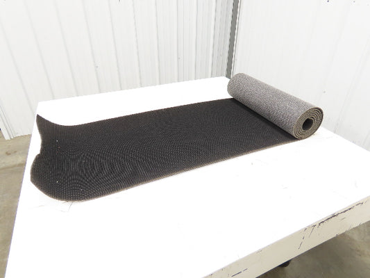 20"W x 10' Rough Grip Top Rubber Conveyor Belt 1-Ply Black 10' Length 9/32"Thick