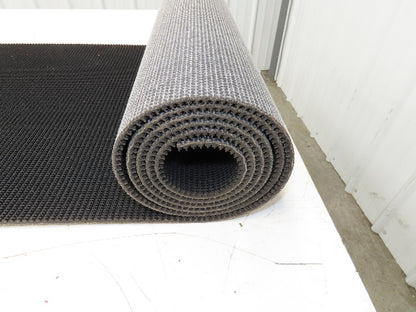 20"W x 9' Rough Grip Top Rubber Conveyor Belt 1-Ply Black 9' Length 9/32"Thick
