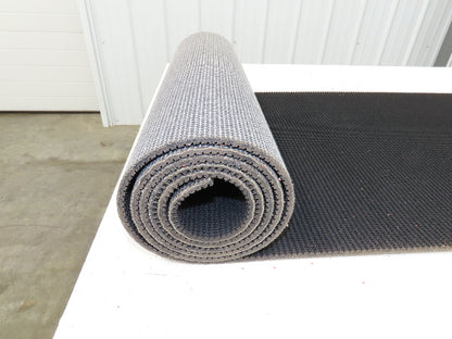 20"W x 9' Rough Grip Top Rubber Conveyor Belt 1-Ply Black 9' Length 9/32"Thick