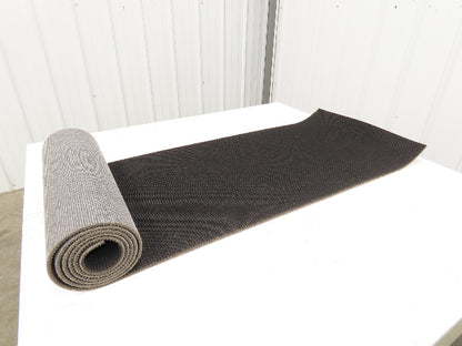 20"W x 9' Rough Grip Top Rubber Conveyor Belt 1-Ply Black 9' Length 9/32"Thick