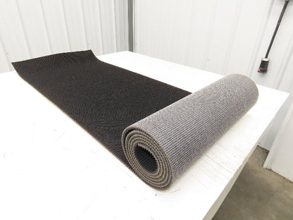20"W x 9' Rough Grip Top Rubber Conveyor Belt 1-Ply Black 9' Length 9/32"Thick