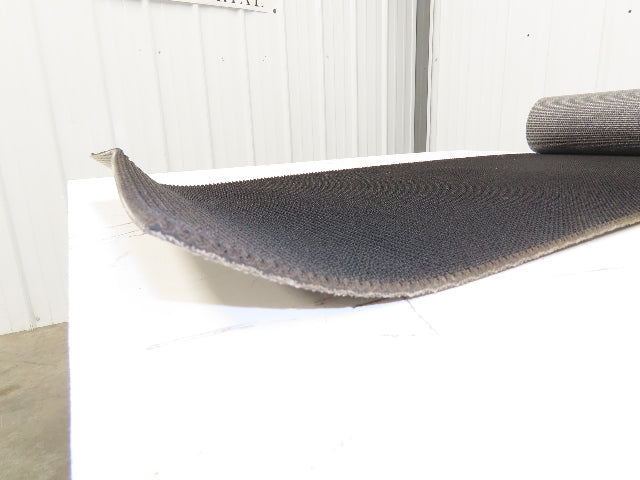 20"W x 9' Rough Grip Top Rubber Conveyor Belt 1-Ply Black 9' Length 9/32"Thick