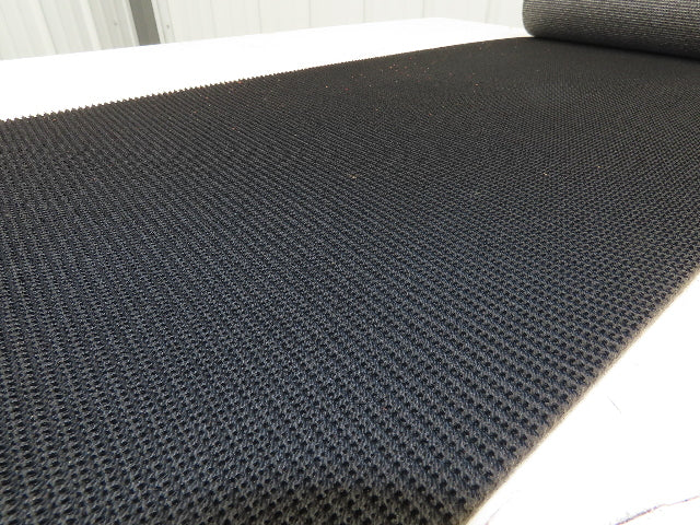 20"W x 9' Rough Grip Top Rubber Conveyor Belt 1-Ply Black 9' Length 9/32"Thick