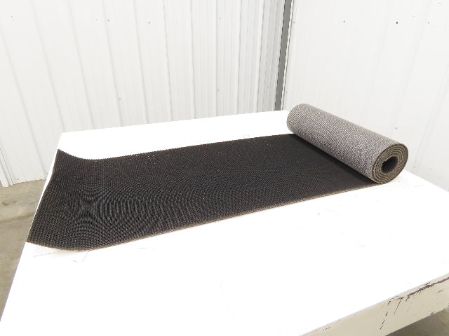 20"W x 9' Rough Grip Top Rubber Conveyor Belt 1-Ply Black 9' Length 9/32"Thick