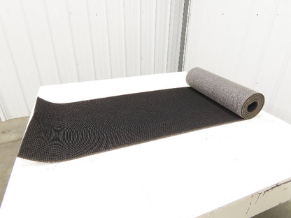 20"W x 9' Rough Grip Top Rubber Conveyor Belt 1-Ply Black 9' Length 9/32"Thick