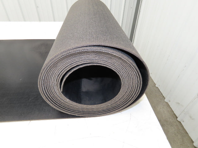 20"W x 25' Smooth Top PVC Conveyor Belt 1-Ply Black 25' Length 1/8"Thick