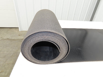 20"W x 25' Smooth Top PVC Conveyor Belt 1-Ply Black 25' Length 1/8"Thick