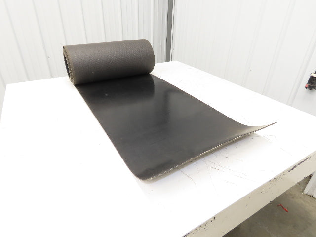 20"W x 25' Smooth Top PVC Conveyor Belt 1-Ply Black 25' Length 1/8"Thick